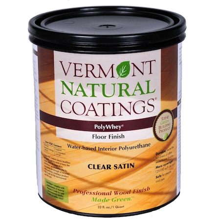 Vermont Natural Coatings Vermont Natural Coatings PolyWhey Satin Clear Water-Based Floor Finish 1 qt 900103